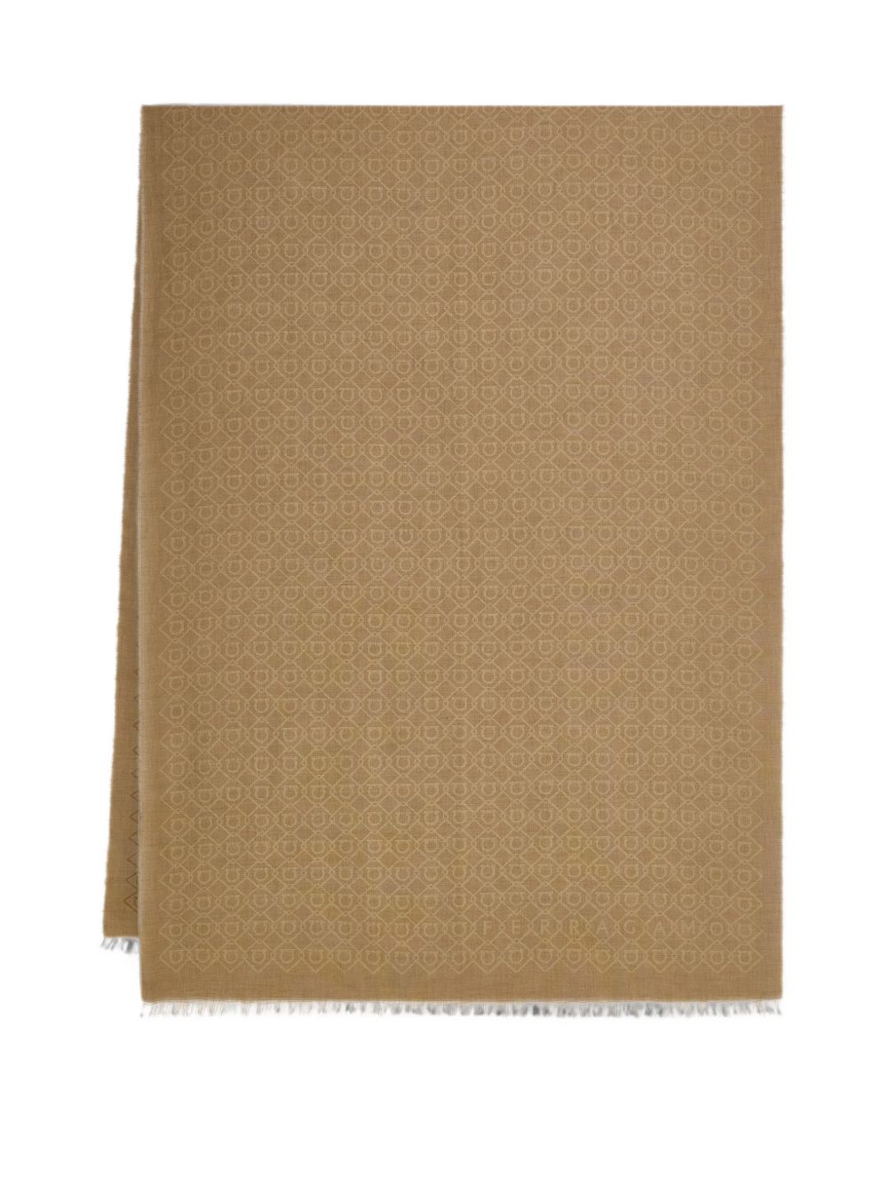 Ferragamo Wool Scarf — Camel