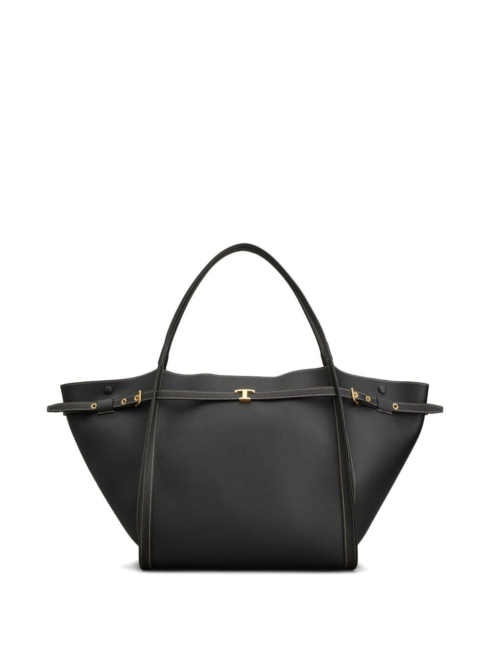 Tod'S Leather Tote Bag — Black