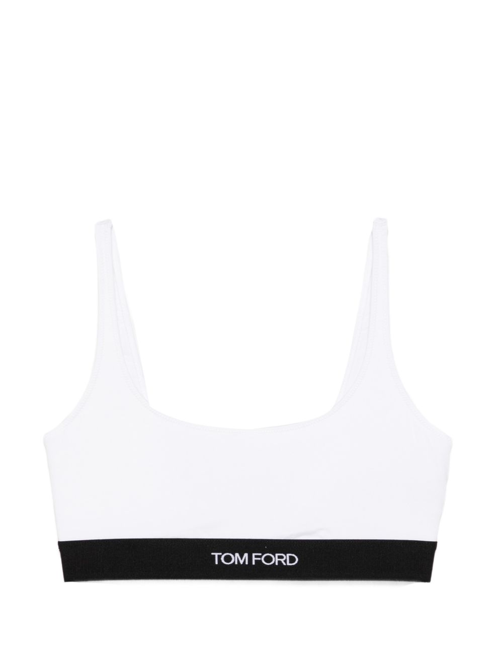 Tom Ford Logo-Banded Bralette — White