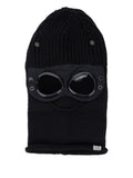 C.P. Company Goggle-Integrated Wool Knit Balaclava — Black