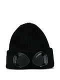 C.P. Company Goggle-Detail Wool Beanie — Black