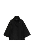 Fay Wool and Cashmere Cape — Black