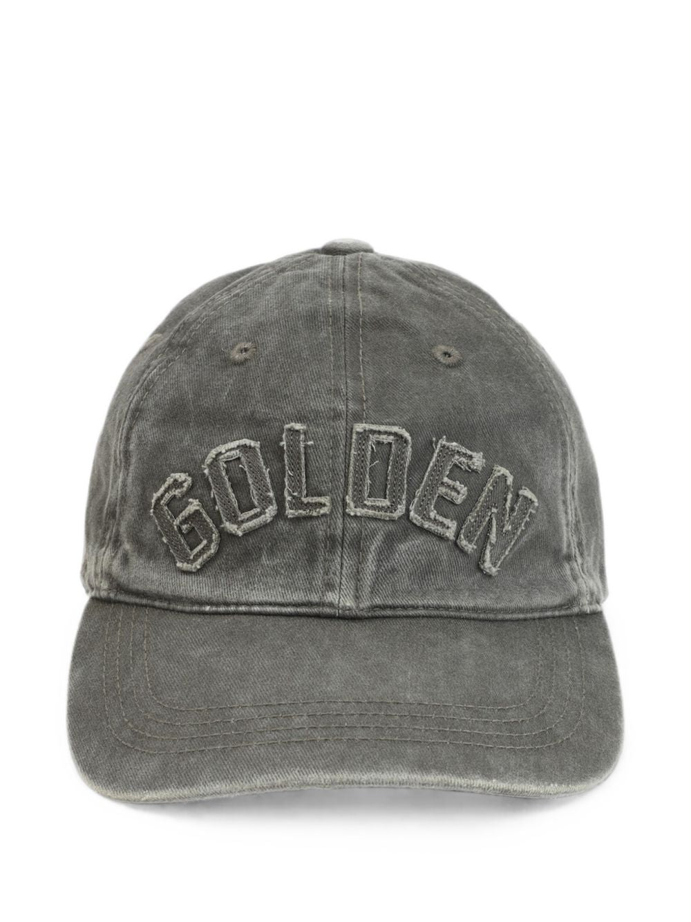 Golden Goose Logo-Embroidered Baseball Cap — Grey