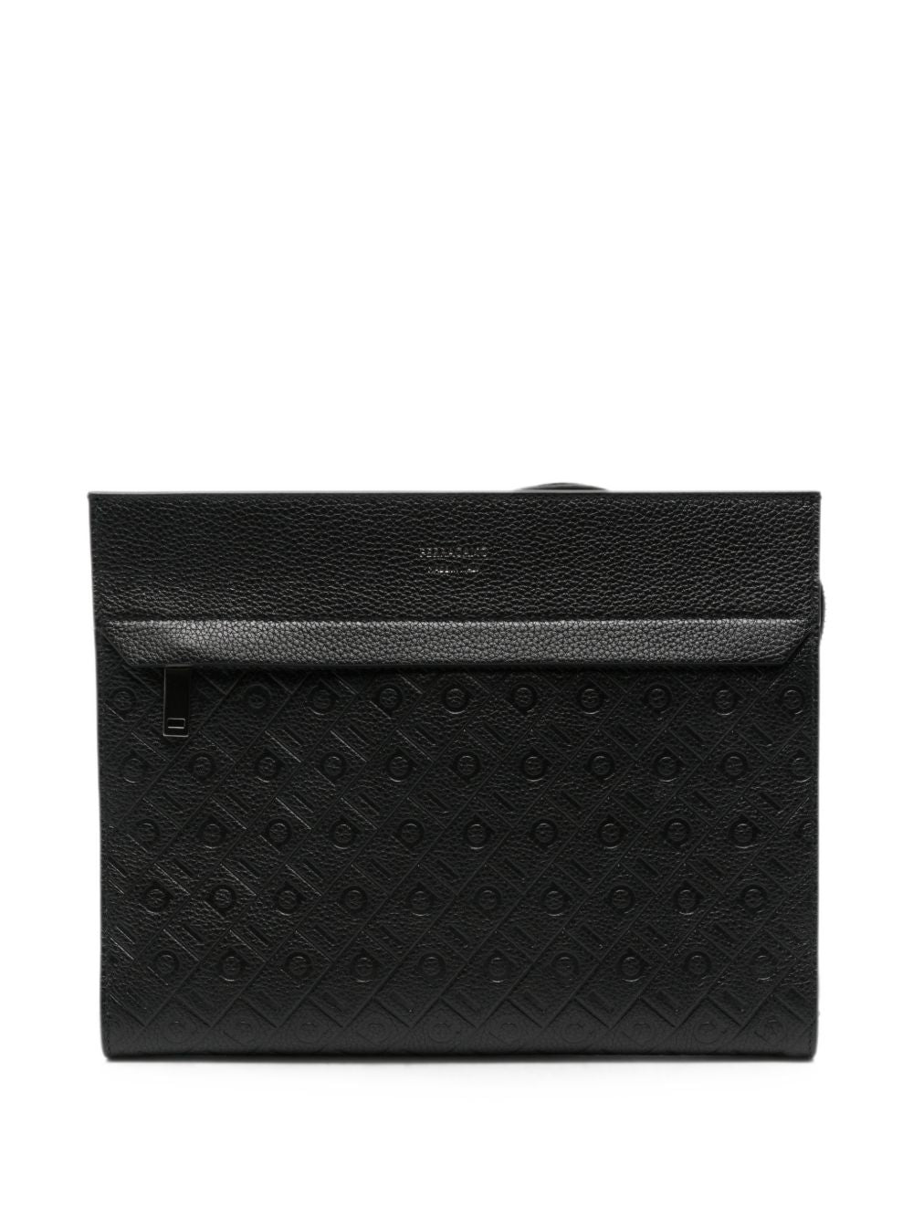 Ferragamo Monogram Leather Wallet — Black