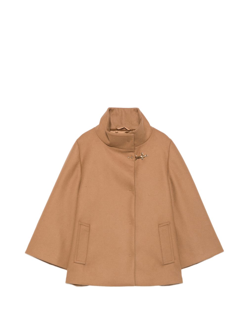 Fay Wool and Cashmere Cape — beige