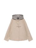 Fay Wool Hooded Cape — Beige