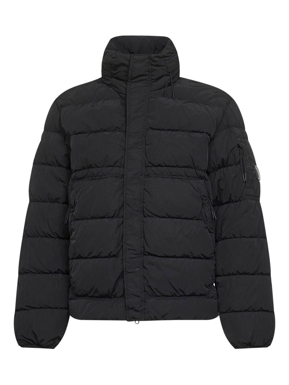 C.P. Company Quilted Nylon Down Jacket — Black