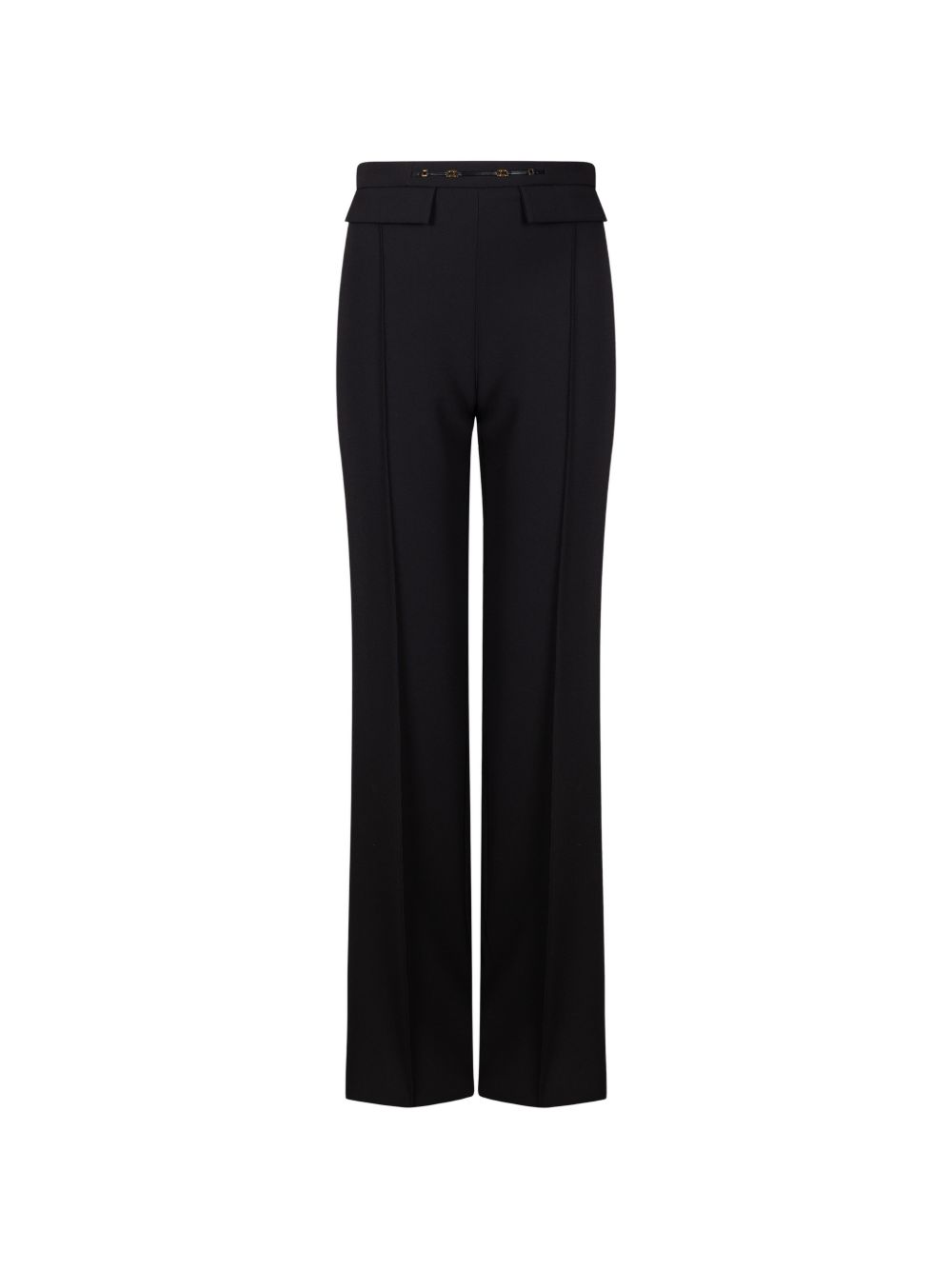Elisabetta Franchi Horsebit-Detail Trousers — Black