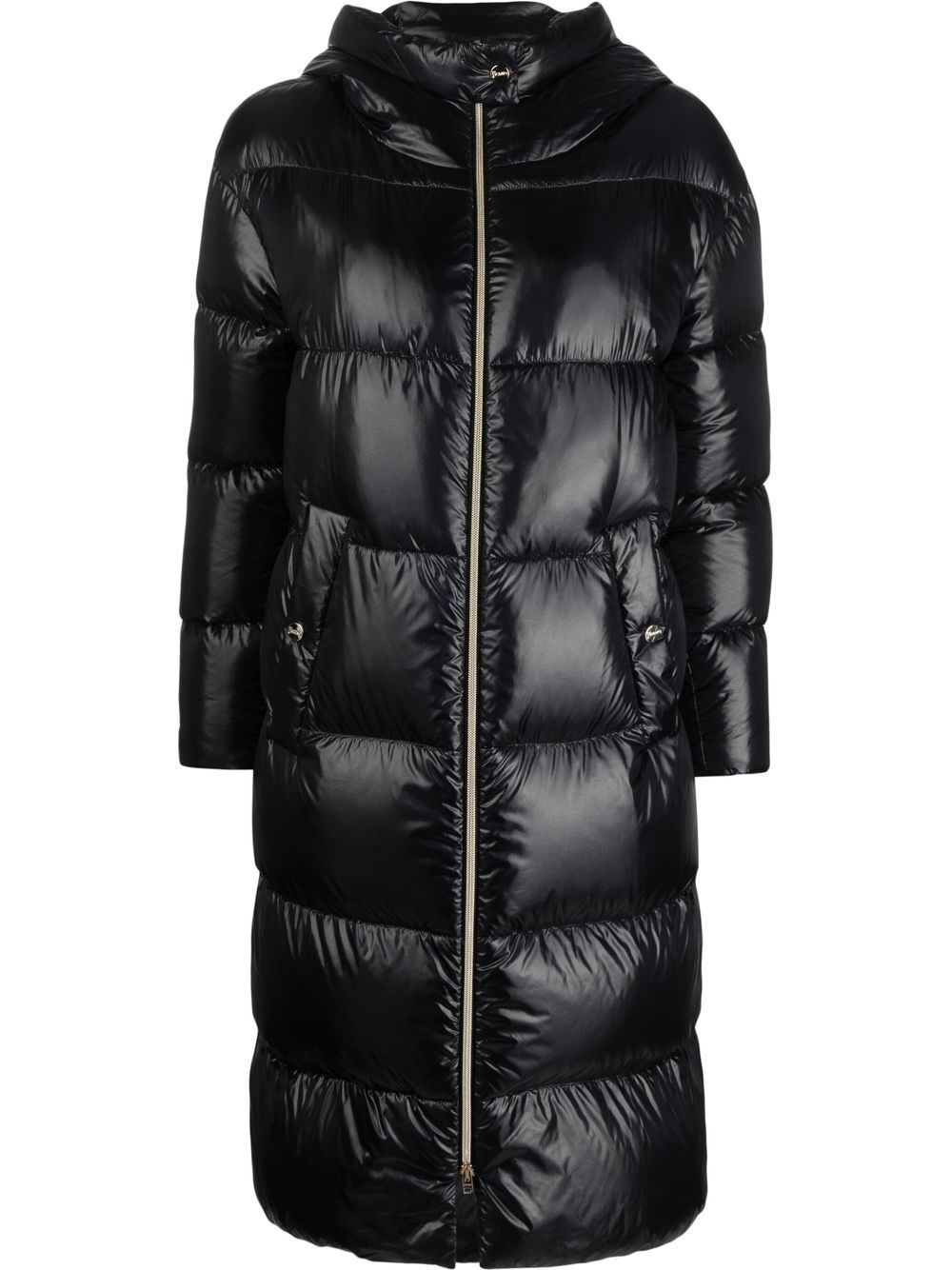 HERNO Quilted Down Down Coat — Black