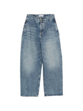 The Attico Faded Denim Jeans — Blue