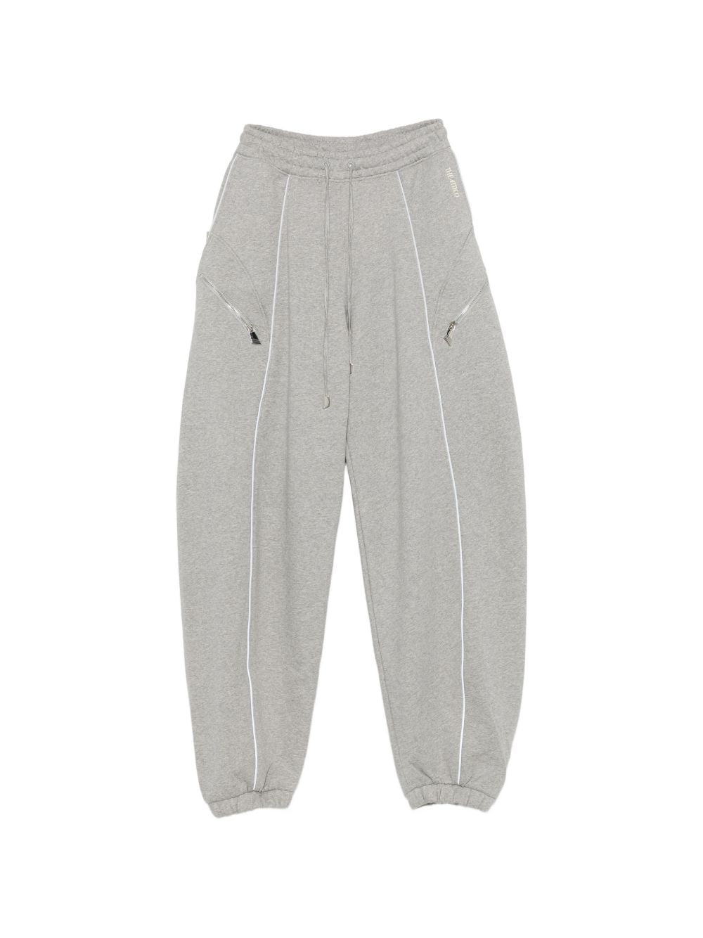 The Attico Piped-Trim Track Joggers — grey