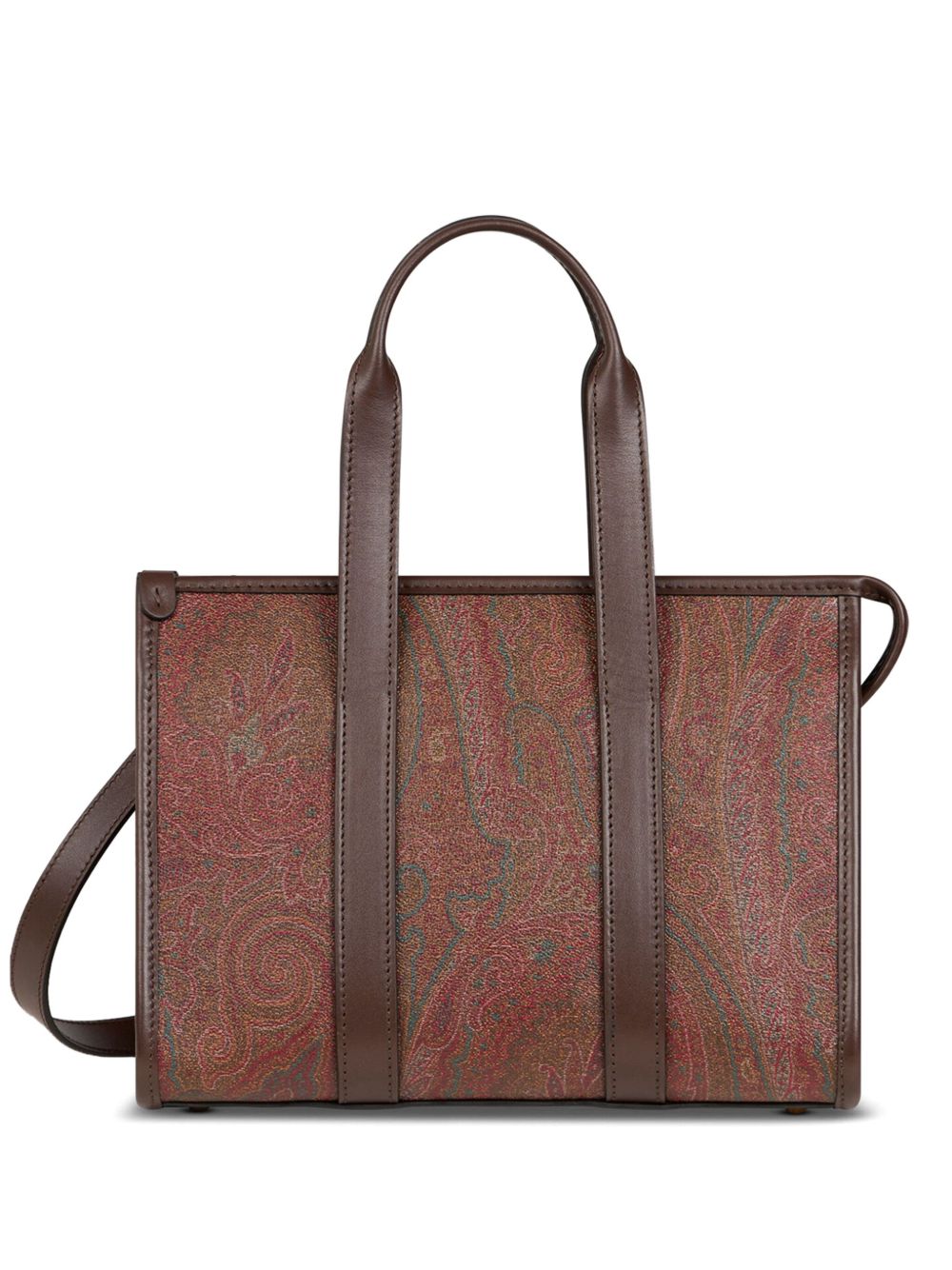 Etro Paisley Canvas Tote Bag — Brown