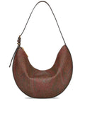 Etro Paisley Print Hobo Bag — Burgundy