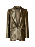 Etro Silk-Blend Velvet Blazer — gold