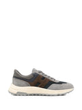 Hogan Colorblock Suede Sneaker — Grey