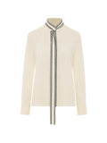Fabiana Filippi Scarf-Tie Detail Shirt — Cream