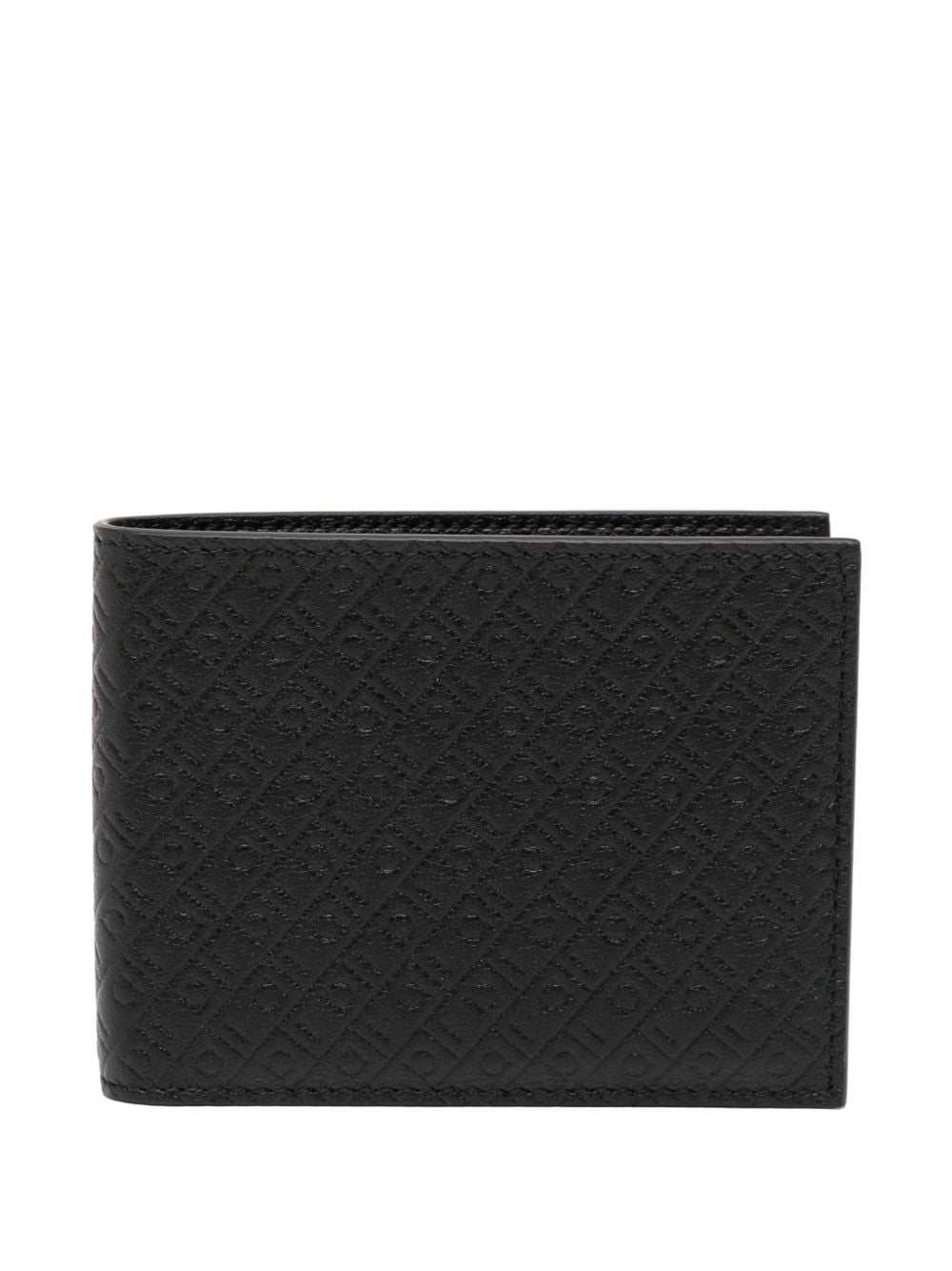 Ferragamo Monogrammed Calfskin Wallet — Black