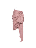 Chloé Draped Silk Skirt — Pink