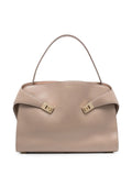 Ferragamo Gancini Shoulder Bag — Beige