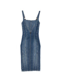 Elisabetta Franchi Panelled Denim Dress — Navy