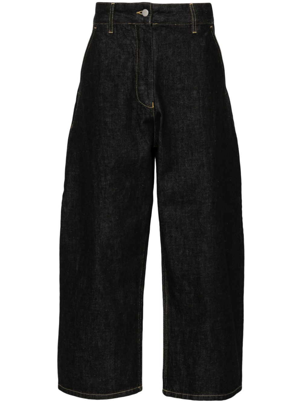 Studio Nicholson PRE Cropped Denim Jeans — Black