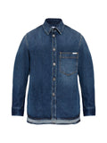 Givenchy Logo-Patch Denim Shirt — Navy