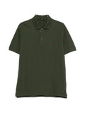 Etro Logo-Embroidered Cotton Piqué Polo — Green