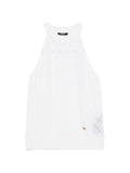 Balmain Argyle-Knit Wool Tank Top — White