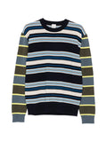 Paul Smith Striped Wool-Blend Sweater — Navy