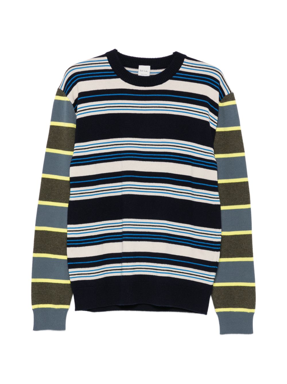 Paul Smith Striped Wool-Blend Sweater — Navy