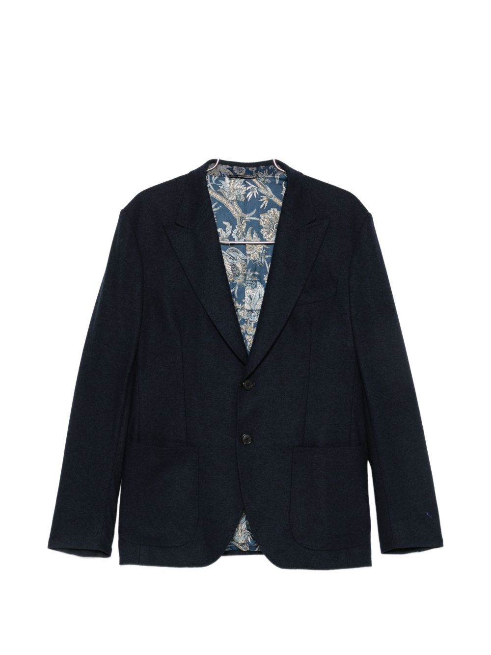 Etro Wool Blend Blazer — Navy