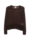 Closed Fine-Knit Wool Crew Neck Sweater — Brown