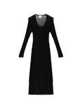 Isabel Marant Lace-Knit Dress — Black