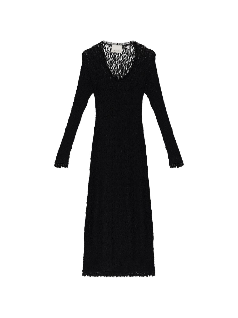 Isabel Marant Lace-Knit Dress — Black