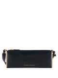 Elisabetta Franchi Lizard-Textured Leather-Effect Shoulder Bag — Black