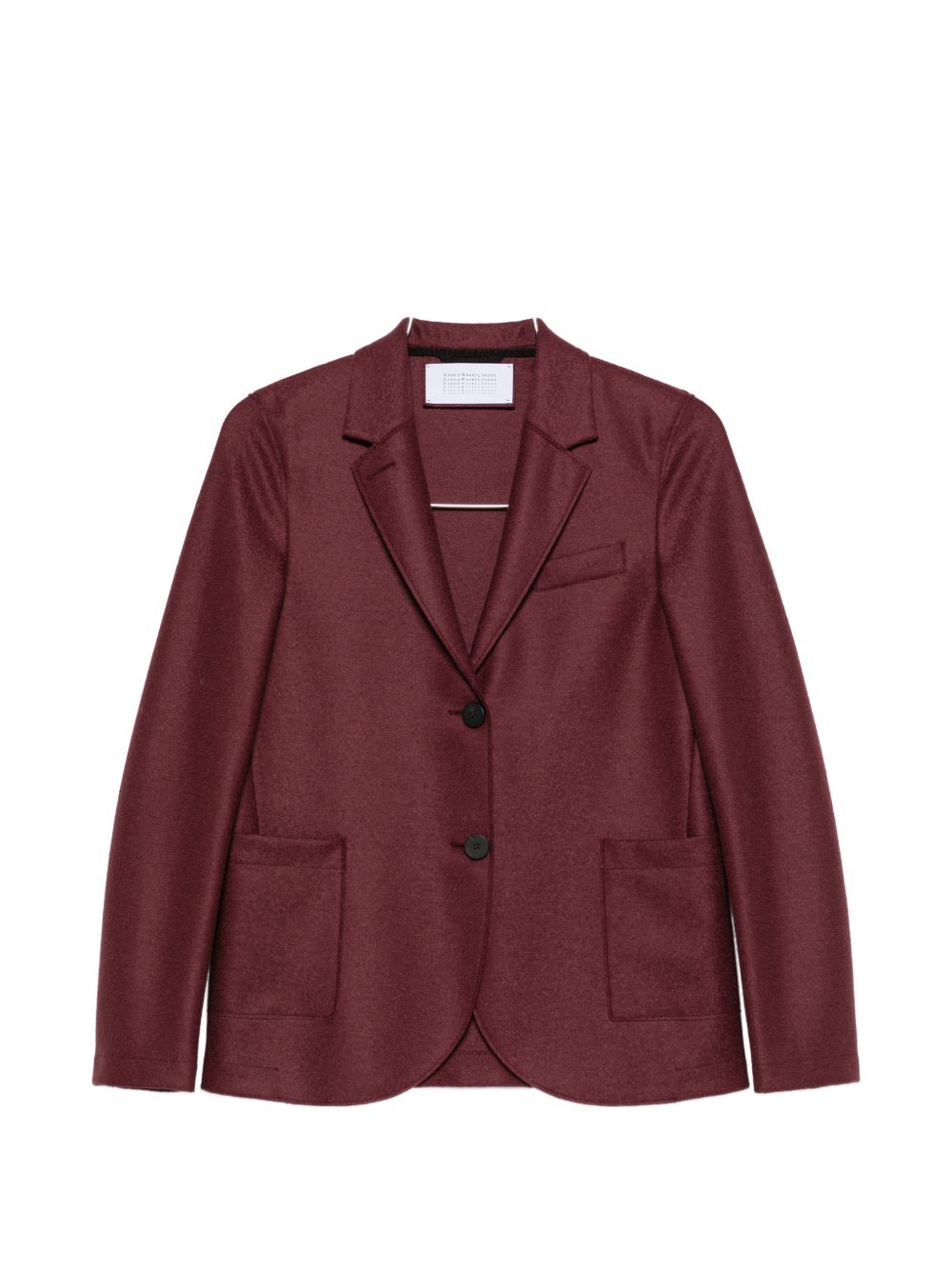 Harris Wharf London Wool Single-Breasted Blazer — Burgundy