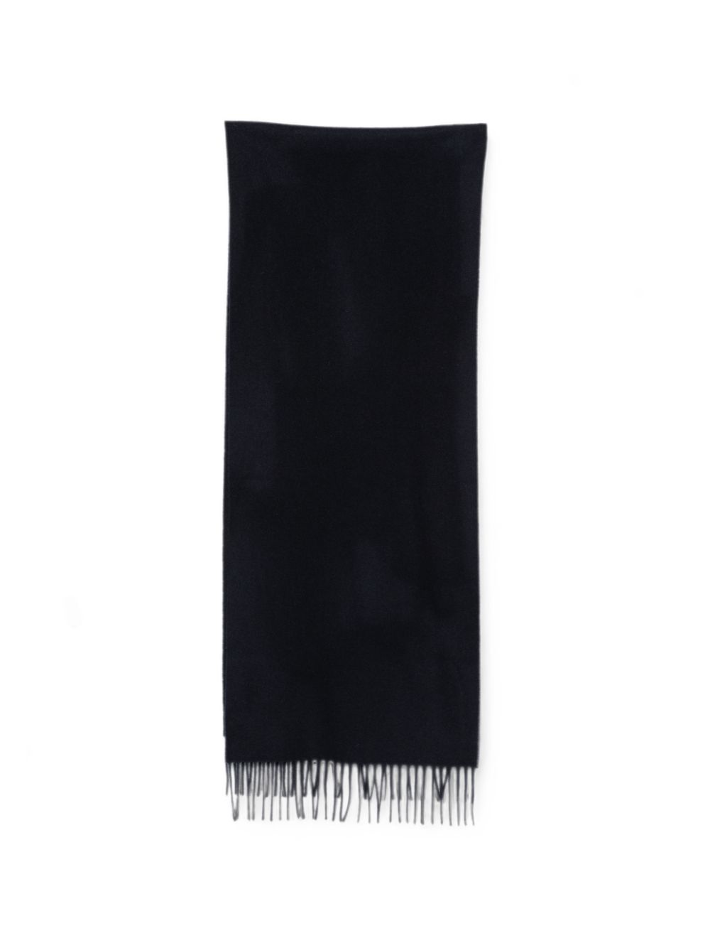 Closed Fringed Edge Scarf — Black