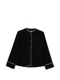Forte Forte Corduroy with Piped Trim Jacket — Black