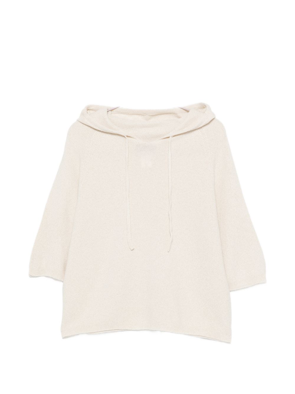 Fabiana Filippi Wool Blend Hoodie — Beige