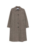 Harris Wharf London Wool and Cashmere Houndstooth Coat — brown