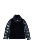HERNO Faux-Fur Trimmed Quilted Down Jacket — Black