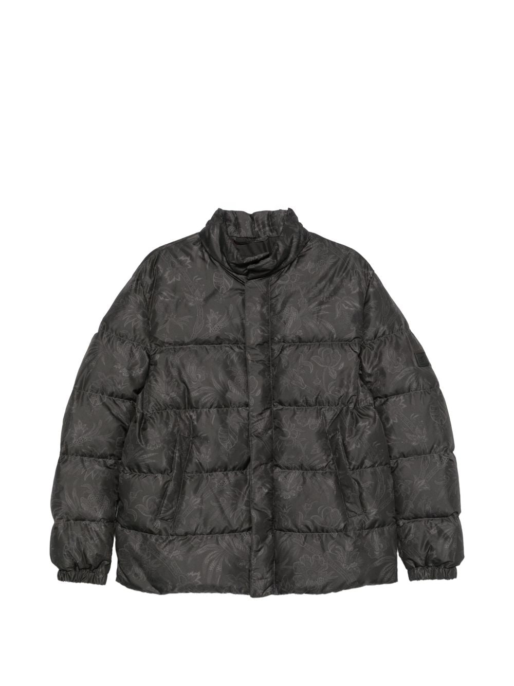 Etro Paisley Quilted Down Jacket — Black