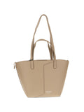 Emporio Armani Leather Tote Bag — beige