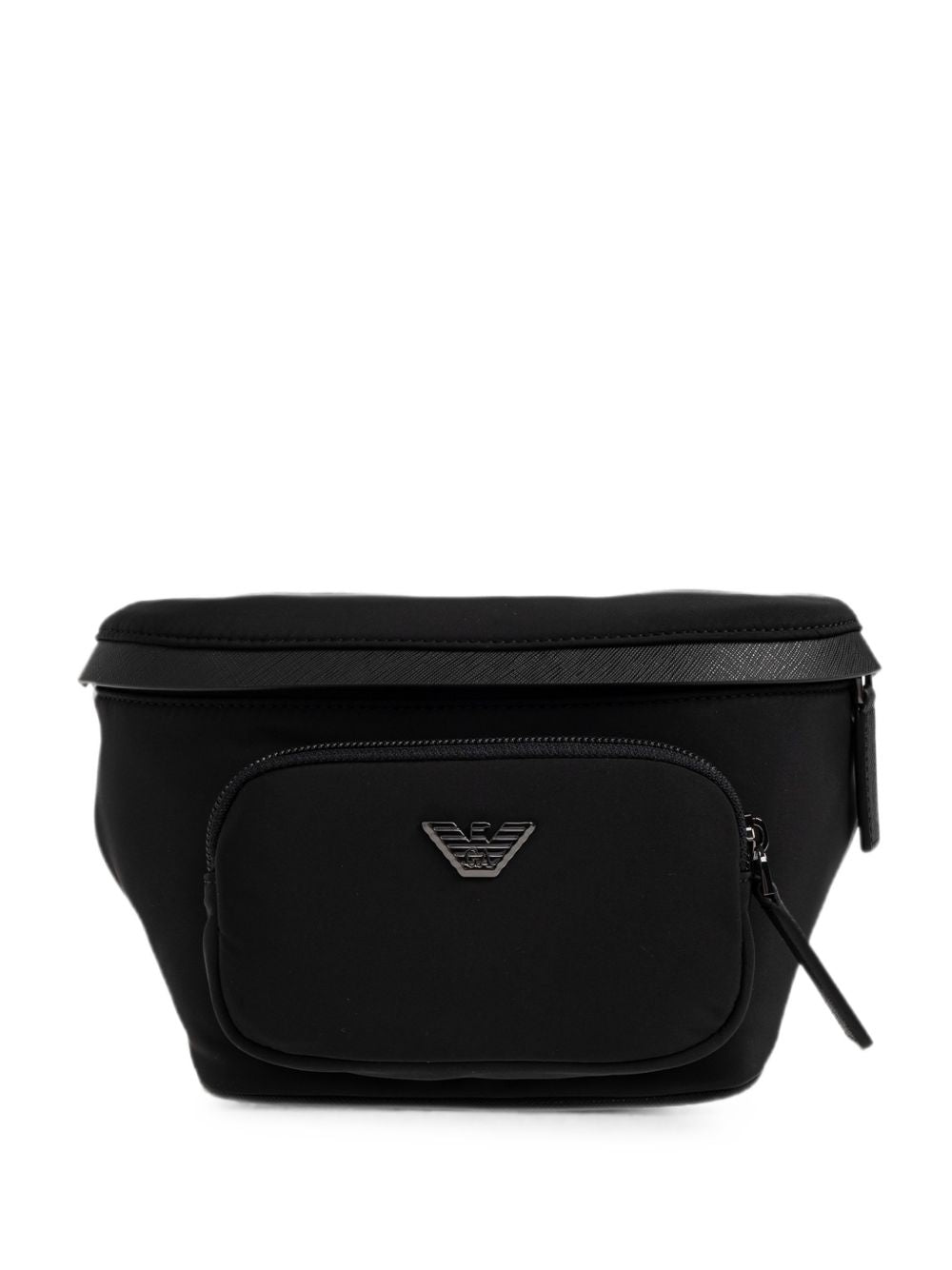 Emporio Armani Logo-Plaque Belt Bag — Black