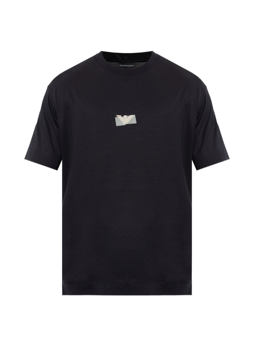 Emporio Armani Logo-Print Polo Shirt — Black