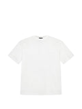 Camiseta de algodón con logo bordado Emporio Armani — Blanco