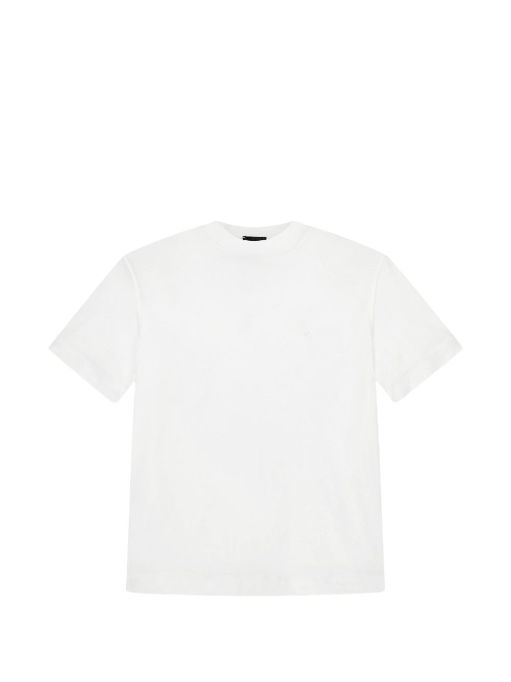 Emporio Armani Logo-Embroidered Cotton T-Shirt — White