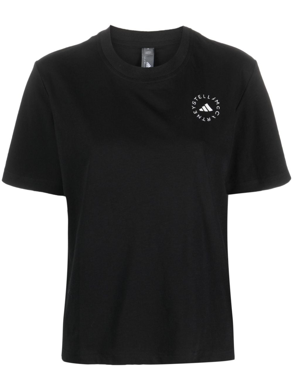 Adidas By Stella McCartney Logo-Printed Cotton T-shirt — Black