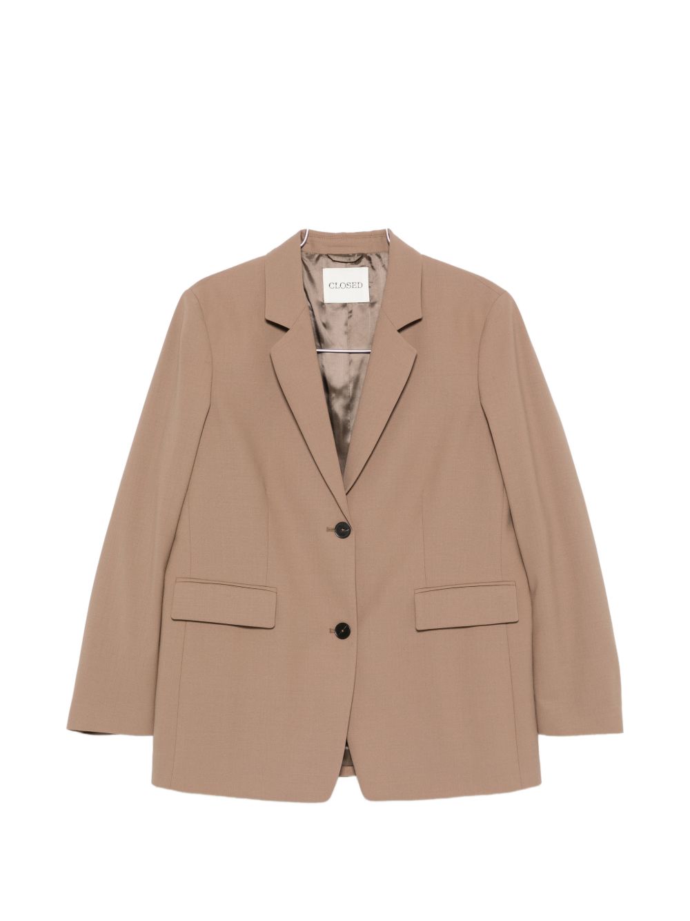 Closed Wool Blend Blazer — Beige