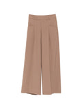 Closed Wide-Leg Wool Blend Trousers — Beige